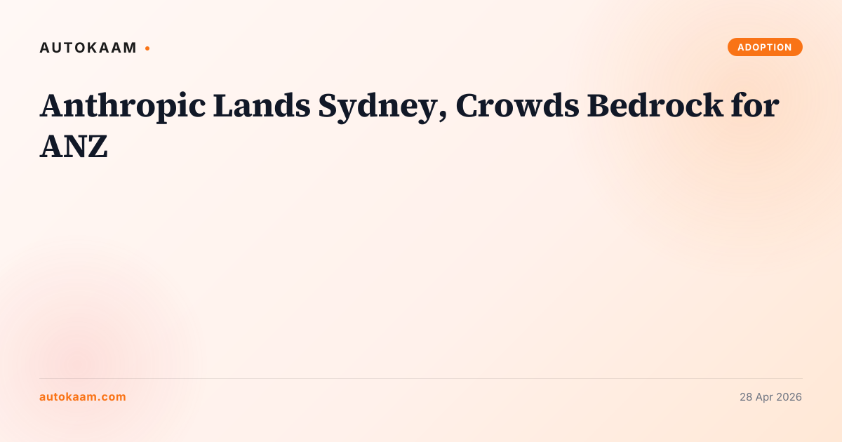 AutoKaam original, branded card for sydney-office-opens-anthropic-crowds-aws-bedrock-anz