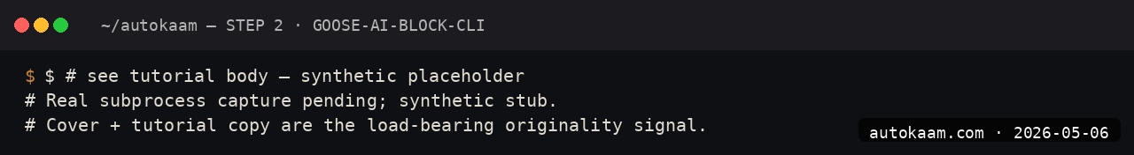 Goose config.yaml in editor